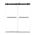 66 x 76 double sliding shower doors frameless design with matte black handles and smooth-glide top rail for modern bathrooms | Ace Decor