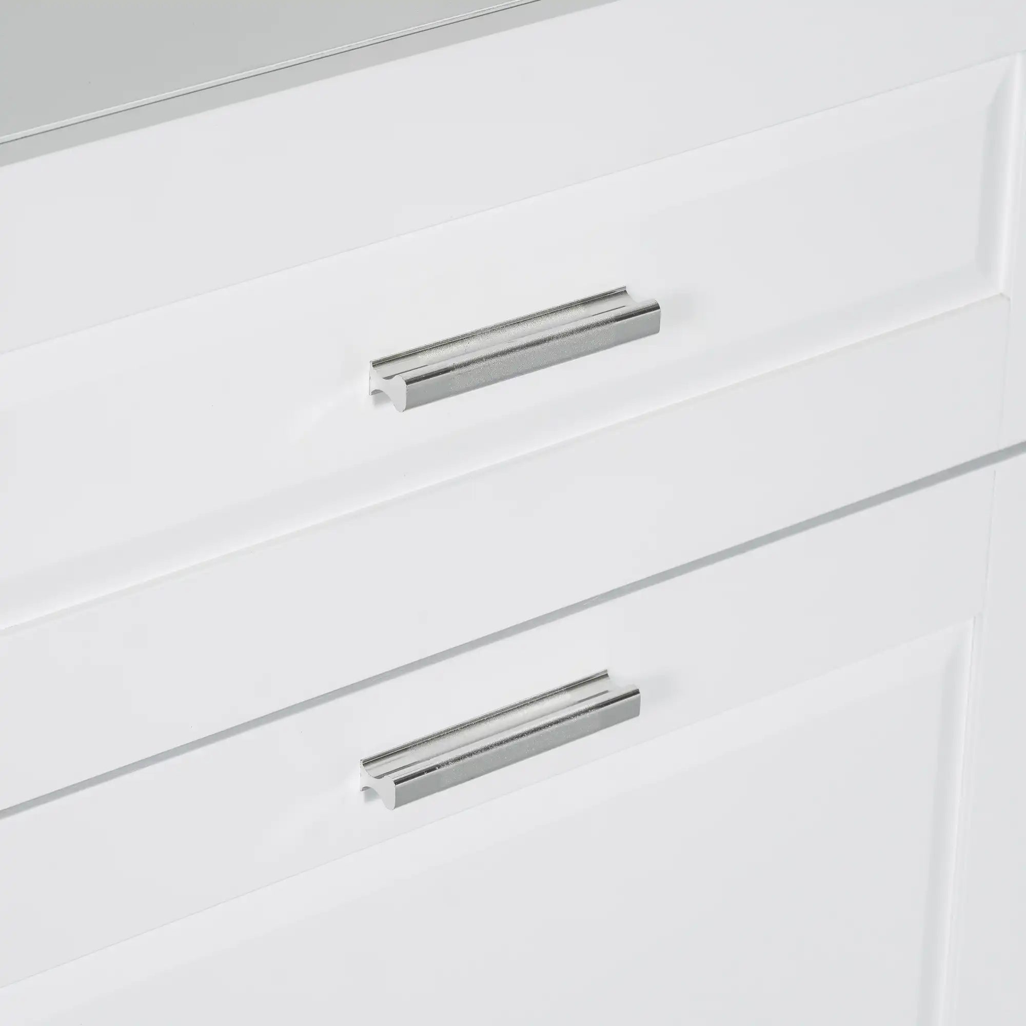 69.92” White Tall Bathroom Linen Cabinet with Open Shelves, Drawers &amp; Laundry Basket
