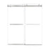 66 x 76 sliding shower door frameless in polished chrome finish, featuring dual clear glass panels and minimalist hardware | Ace Decor