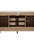 Soleil 60" Bathroom Vanity with Sink, Natural Wood Cabinet with Drawers