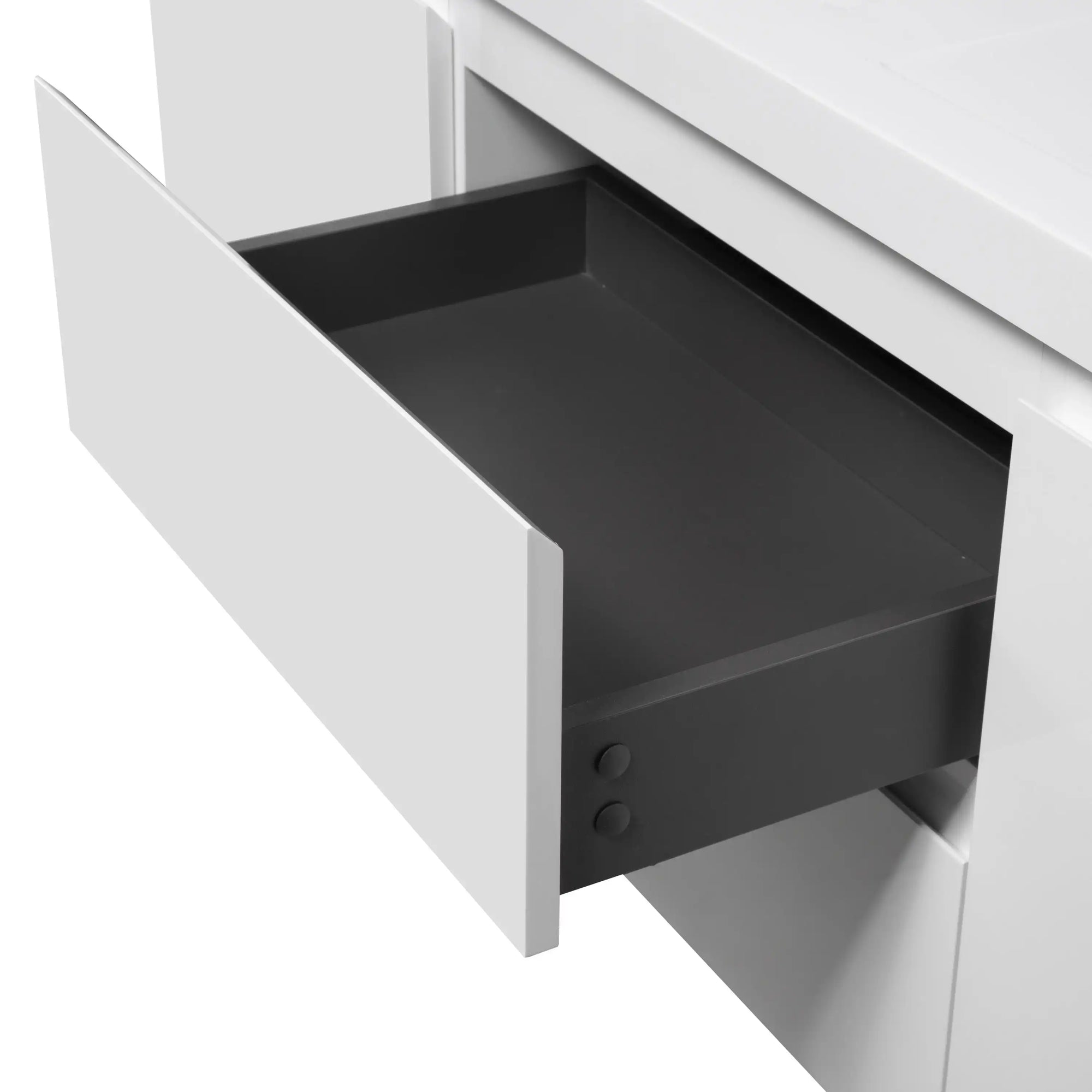 59 inch bathroom vanity with deep soft-close drawer interior, designed for organized and durable storage | Ace Decor