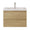 Oakmere Series 30" Natural Oak Bathroom Floating Vanity with Resin Sink &amp; 2 Soft-Close Drawers