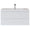Oakmere Series 42" White Bathroom Floating Vanity with Resin Sink &amp; 2 Soft-Close Drawers