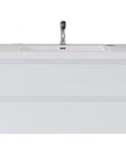 Oakmere Series 42" White Bathroom Floating Vanity with Resin Sink & 2 Soft-Close Drawers