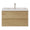 Oakmere Series 36" Natural Oak Bathroom Floating Vanity with Resin Sink &amp; 2 Soft-Close Drawers
