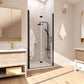 Frameless Bi-Fold Shower Door color:Matte Black