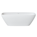 67'' Solid Surface Rectangular Soaking Bathtub – Deep 17.91'' Bath, Stain-Resistant