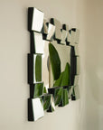 Side angle showing the depth and beveled edges of the 39 x 29 modern decorative mirror frame | Ace Decor