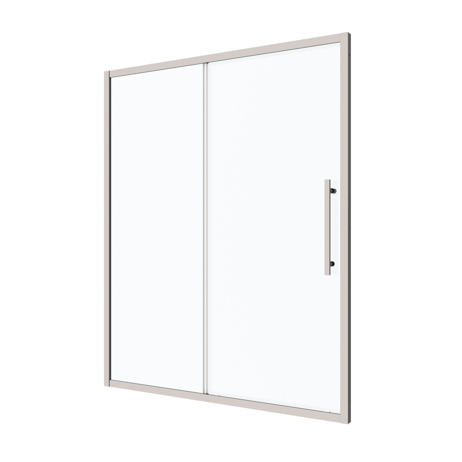 54&#39;&#39; x 72&#39;&#39; Chrome Framed Single Sliding Shower Door - Magnetic Seal, 6mm Tempered Glass