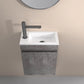 16" Birch Floating Bathroom Vanity with Resin Sink and Soft Close Doors color: Grey