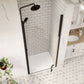 ACE DECOR pivot Shower door for small Bathroom color:Matte Black