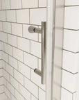 ACE DECOR pivot Shower door for small Bathroom color:Chrome