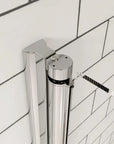 ACE DECOR pivot Shower door for small Bathroom color:Chrome