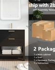 30" black vanity bathroom packaging and shipping details, freestanding vanity set | Ace Decor