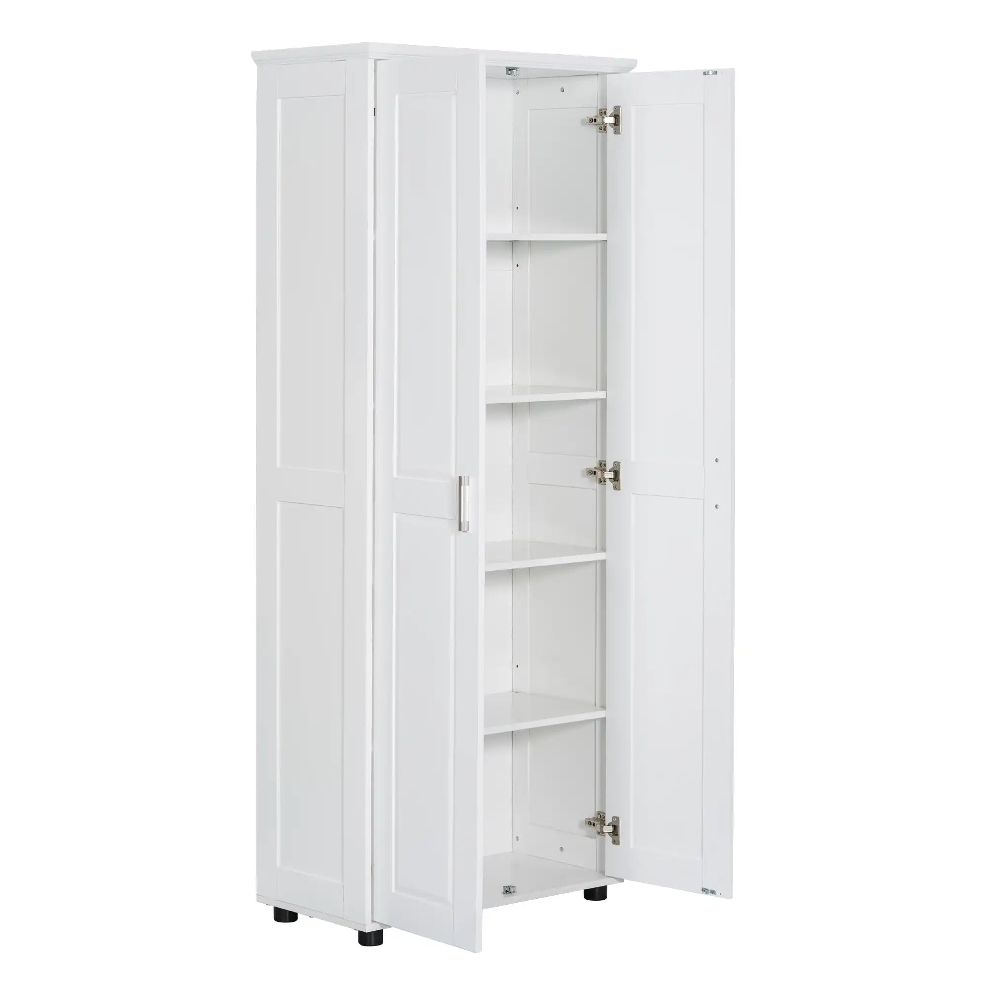 71.25” High White Tower Cabinet Bathroom – 5 Adjustable Shelves, Anti-Tip Design &amp; Space-Saving Storage