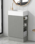 Bathroom Vanity Cabinet with Sink Two-tier Shelf COLOR:grey