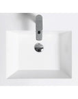 Floating Bathroom Vanity with Resin Top Basin & Soft Close Drawers - Modern Wall-Mounted Storage Cabinet color:White