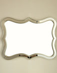 Full front view of the 32" x 24" rectangular modern mirror with elegant curved silhouette | Ace Decor