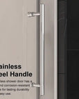 Gorgeous Single Sliding Frameless Shower Door With 3/8 Inch Clear Glass color:chrome