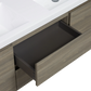 Modern Floating Bathroom Vanity with Resin Top Basin & Soft Close Drawers - Wall-Mounted Storage Cabinet color: Ash Grey