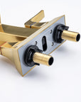 Aurora Series Widespread Bathroom Sink Faucet in Brushed Gold