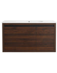 36" wall mounted single bathroom vanity front view, clean-lined floating cabinet design | Ace Decor