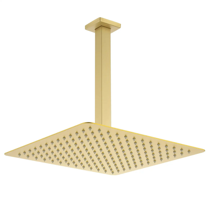 Lorton 12" Brushed Gold Rain Shower Head