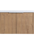 Monterey Series 30" Floating Bathroom Vanity in Imitative Oak with Integrated Sink and Double-Door Storage Cabinet