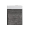 Aeris Series 18" Wall-Mounted Bathroom Vanity with Integrated Sink, Plaid Grey Oak