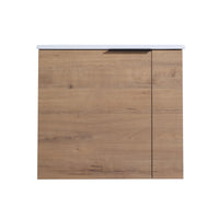 22 inch 22 bathroom vanity and sink combo with modern wood cabinet front view | Ace Decor