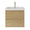 Oakmere Series 24" Natural Oak Bathroom Floating Vanity with Resin Sink &amp; 2 Soft-Close Drawers