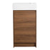 18" small bathroom vanity with sink front view in modern walnut finish | Ace Decor