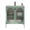 Front view of 30" mint green freestanding single bathroom vanity with sink with ribbed acrylic doors | Ace Decor