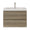 Oakmere Series 30" Ash Grey Bathroom Floating Vanity with Resin Sink &amp; 2 Soft-Close Drawers