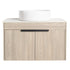 30" bathroom vanity with vessel sink 30 inch front view with cylindrical white basin and wall-mounted oak cabinet | Ace Decor
