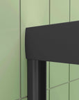 60" W x 58" H Matte Black Framed Bypass Bathtub Door color:matte black