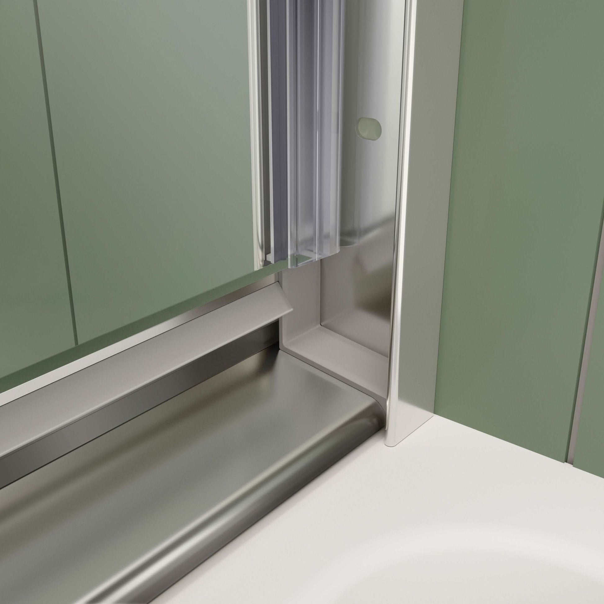 60" W x 58" H Framed Bypass Bathtub Door color:chrome