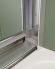 60" W x 58" H Framed Bypass Bathtub Door color:chrome