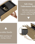 Oakmere Series 36" Natural Oak Bathroom Floating Vanity with Resin Sink & 2 Soft-Close Drawers