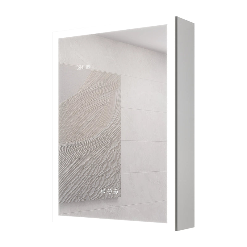 Calvante 28" LED Mirror Cabinet with Display - 3-Tier Storage, Anti-Fog