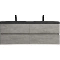 TerraLine Series 71" Dark Grey Wall-mounted Bathroom Vanity – Double Sinks & 4 Soft-Close Drawers