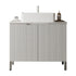 30 inch 1 sink bathroom vanity with white fluted cabinet and freestanding design | Ace Decor