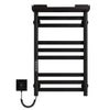 Black Thervon Series towel warmer nearby 18 x 27 minimalist wall-mounted design for modern bathrooms | Ace Decor