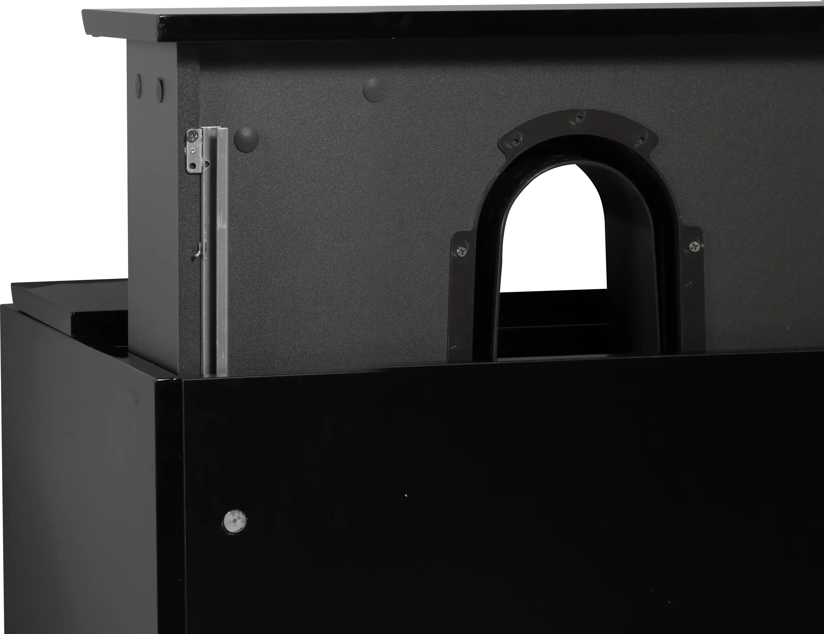 23-42 Inch Glossy Black Bathroom Floating Vanity with Resin Sink and 2 Soft-Close Drawers