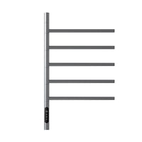 Gray Orven Series towel heater rack 16 x 27 with 5-bar design and smart touch control | Ace Decor