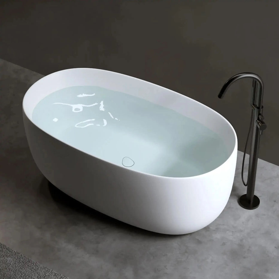 47 Solid Surface Stone Resin Freestanding Small Bathtub