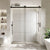 New Tempered Glass Shower Door Options color:matte black