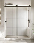 New Tempered Glass Shower Door Options color:matte black