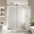 New Tempered Glass Shower Door Options color:Brushed Nickel