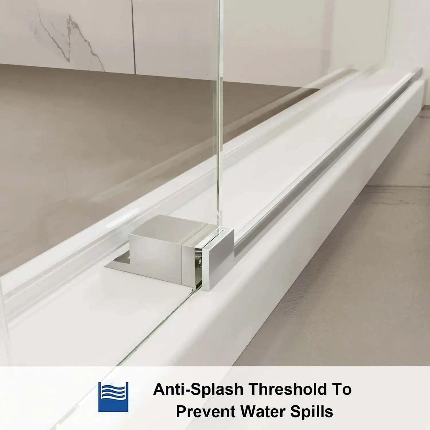 New Tempered Glass Shower Door Options color:Brushed Nickel